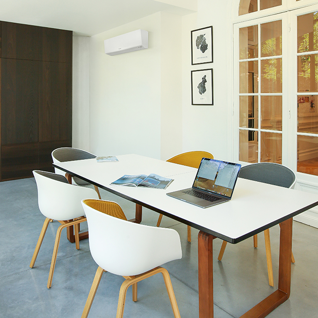 Daikin Perfera wall-mounted aircon in kitchen