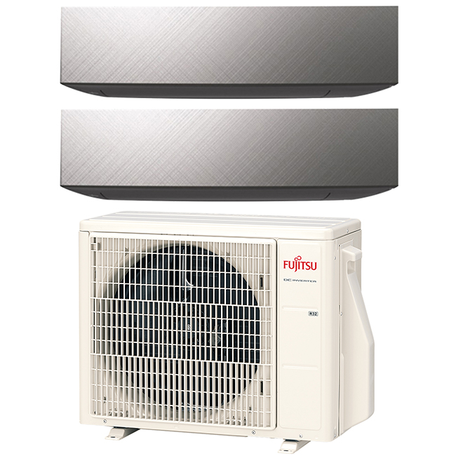 Multi split geconnecteerd op 2 kamers met telkens Fujitsu Design Silver. Met 1 airconditioning buitentoestel koel je neerdere kamers tegelijkertijd.