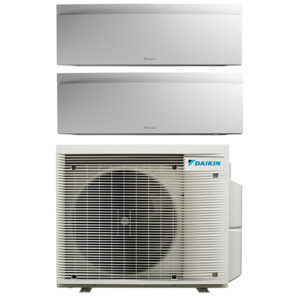 Daikin multi-split geconnecteerd op 2 kamers met het binnentoestel Emura Wit. Meerdere kamers erwarmen & koelen met maar 1 airco buitentoestel.