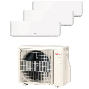 Multi-split geconnecteerd op 3 kamers met telkens Fujitsu KM-series. Met 1 airconditioning buitentoestel koel je neerdere kamers tegelijkertijd.