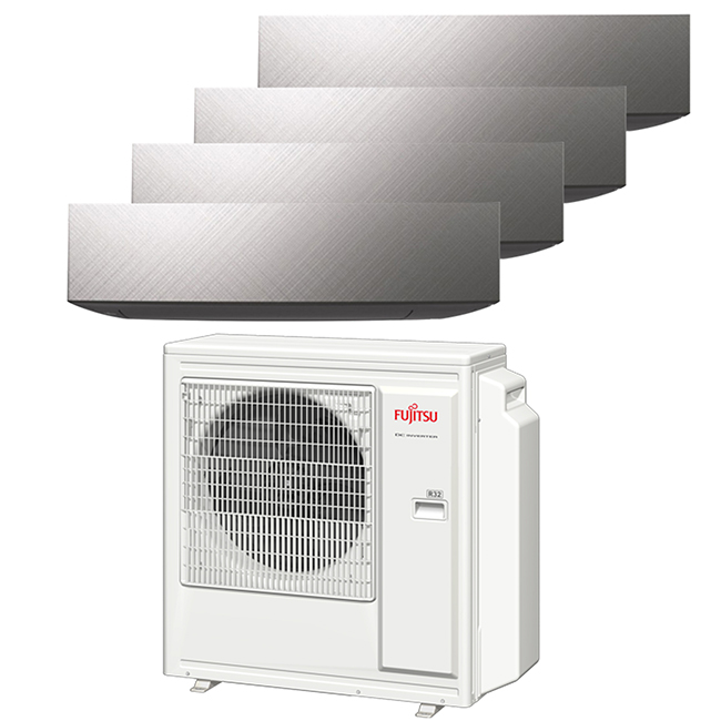 Multi-split geconnecteerd op 4 kamers met telkens Fujitsu Design Silver. Met 1 airconditioning buitentoestel koel je neerdere kamers tegelijkertijd.