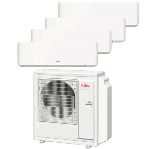 Multi-split geconnecteerd op 4 kamers met telkens Fujitsu KM-series. Met 1 airconditioning buitentoestel koel je neerdere kamers tegelijkertijd.
