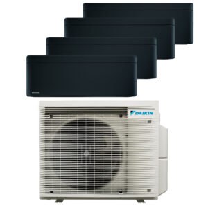Daikin multi-split 4 kamers met het binnentoestel Stylish Black. Meerdere kamers erwarmen & koelen met maar 1 airco buitentoestel.