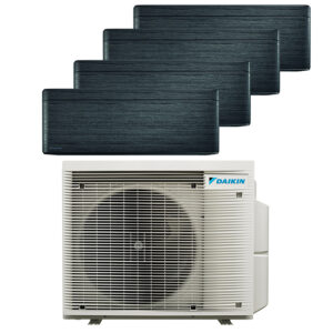 Daikin Stylish Blackwood multi-split 4 kamers met het binnentoestel. Meerdere kamers erwarmen & koelen met maar 1 airco buitentoestel.