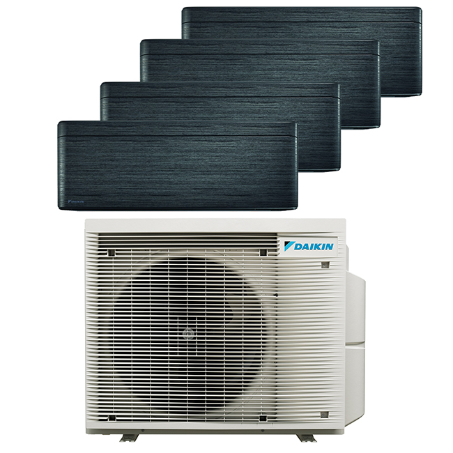 Daikin Stylish Blackwood multi-split 4 kamers met het binnentoestel. Meerdere kamers erwarmen & koelen met maar 1 airco buitentoestel.