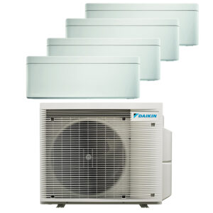 Daikin multi-split 4 kamers met het binnentoestel Stylish White. Meerdere kamers erwarmen & koelen met maar 1 airco buitentoestel.