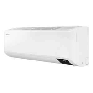 Samsung Cebu airco: Modern design met zwart display, inverter voor energiezuinigheid. Zelfreiniging, timer, slaapmodus voor comfort. Ideaal voor woonkamer.