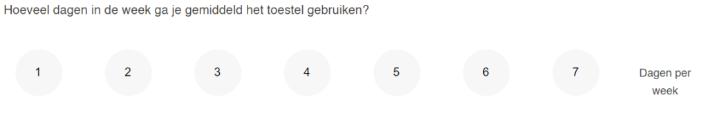 Hier berekenen we het verbruik van een airco door de gemiddelde dagen te vragen.